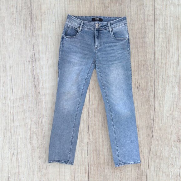 Hudson Flap Pocket Straight Leg Jeans Size 6 Medium Wash Y2K - Picture 2 of 7